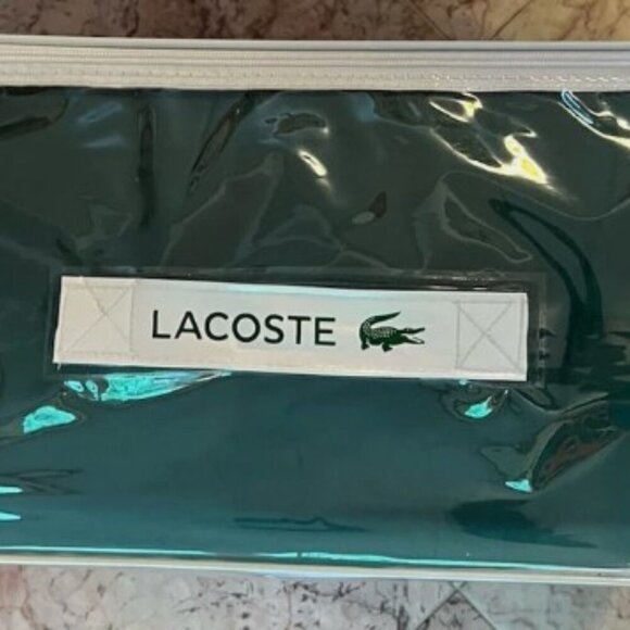 NEW LACOSTE Solid Percale 3-Pc FULL / QUEEN Comforter Set - GREEN - Picture 4 of 5